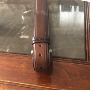 COACH BELT - BROWN LIKE NEW.  HANDCRAFTED IN TURKEY OF VEGETABLE -TANNED COWHIDE